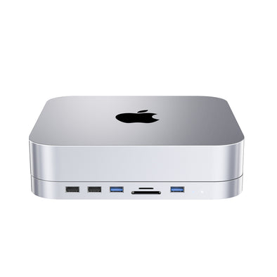 Aluminum USB C Hub Docking Station for Mac Mini, with Hard Drive Enclosure