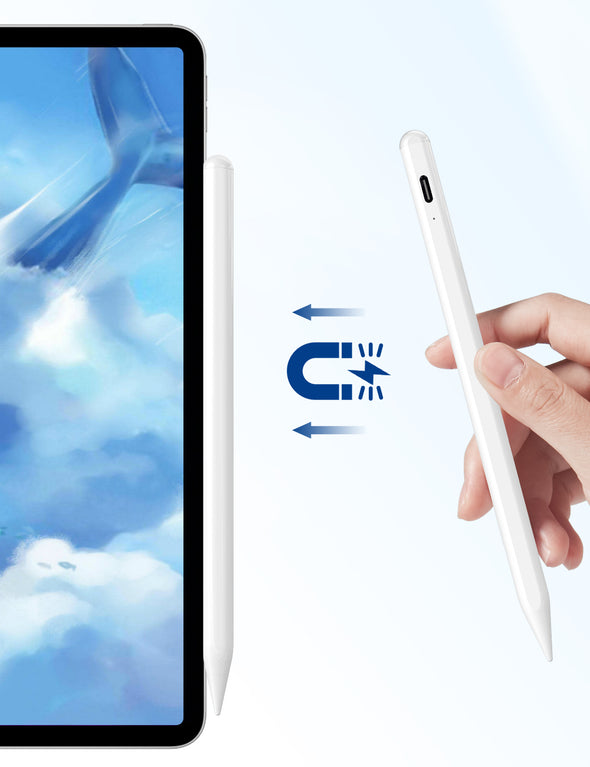 Stylus Pen for iPad with Palm Rejection, Active Pencil  (Ivory White)